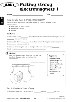 Making strong electromagnets 1 - School