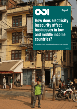 How does electricity insecurity affect businesses in low and middle