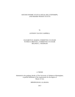 Socioeconomic Status, Social Relationships, And Higher Weight