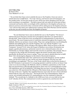 Let`s Take a Day - Lord`s Day Alliance