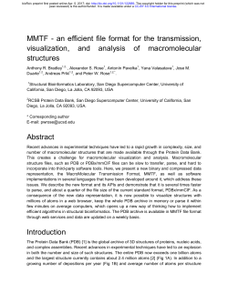 MMTF - an efficient file format for the transmission