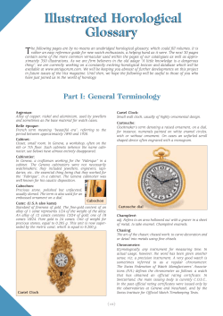 Illustrated Horological Glossary Illustrated Horological Glossary
