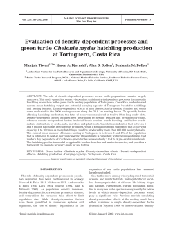 Evaluation of density-dependent processes and green turtle