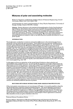 Mixtures of polar and associating molecules