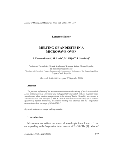 melting of andesite in a microwave oven