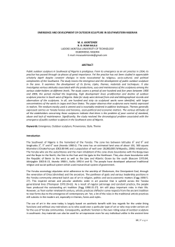 EMERGENCE AND DEVELOPMENT OF OUTDOOR SCULPTURE