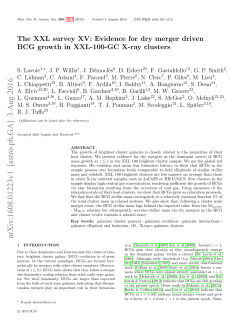 The XXL survey XV: Evidence for dry merger driven BCG growth in