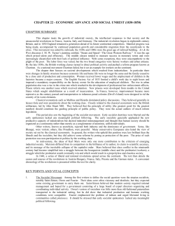 chapter 22 - economic advance and social unrest (1830