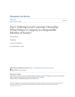 Defining Good Corporate Citizenship