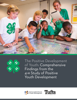 The Positive Development of Youth: Comprehensive Findings - 4-H