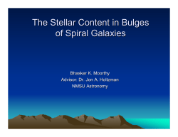 The Stellar Content in Bulges of Spiral Galaxies