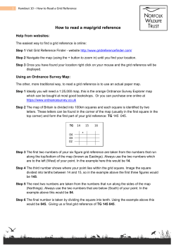 Handout 10 &ndash; How to Read a Grid Reference