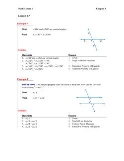 MathMatters 3 Chapter 3 Lesson 3