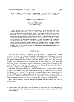 schools and indirectly through Romance languages.