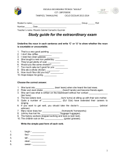 Study guide for the extraordinary exam