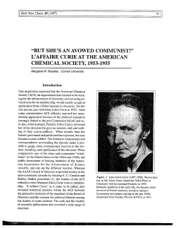 "but she`s an avowed communist!" l`affaire curie at the american