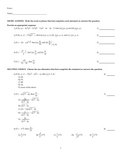 Exam - MATH 102