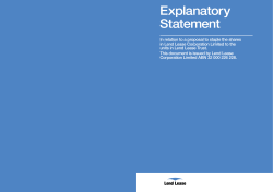 Explanatory Statement
