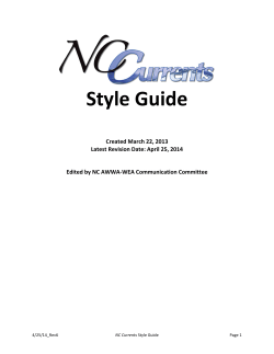 NC Currents Style Guide - NC AWWA-WEA