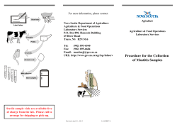 Procedure for the Collection of Mastitis Samples