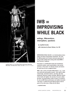 IWB = Improvising While Black