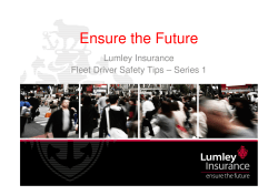 Lumley Insurance Fleet Driver Safety Tips