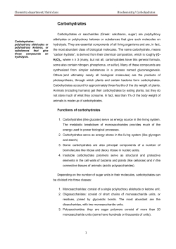 Chemistry department/ third class Bioc