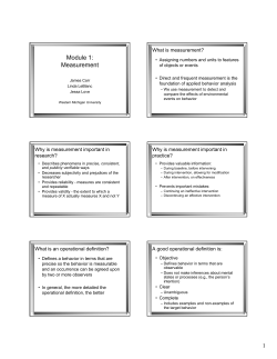 Module 1: Measurement