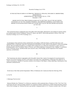Exchange Act Release No. 34-31554 Securities Exchange Act of