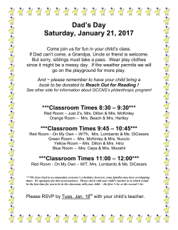 Dad`s Day Saturday, January 21, 2017