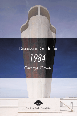 Discussion Guide for 1984 - The Great Books Foundation