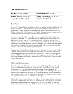 Unit Title: Jamestown