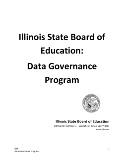 Illinois State Board of Education: Data Governance Program