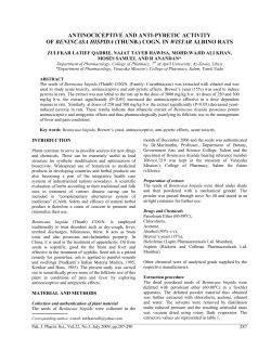 antinociceptive and anti-pyretic activity of benincasa