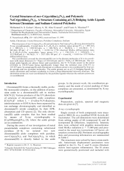 Crystal Structures of /7ier-Cr(pyridine)3(N3)3 and Polymeric NaCr
