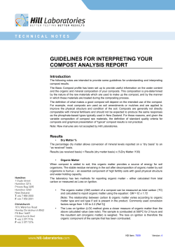Guidelines for Interpreting Your Compost Analysis