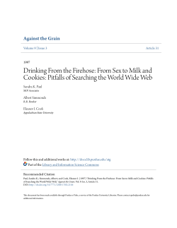 Drinking From the Firehose: From Sex to Milk and Cookies: Pitfalls of