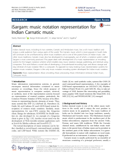 iSargam: music notation representation for Indian Carnatic music