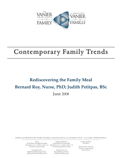 Rediscovering the Family Meal