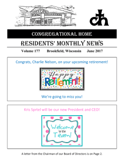Newsletter - Congregational Home