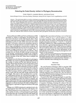 Detecting the Node-Density Artifact in Phylogeny
