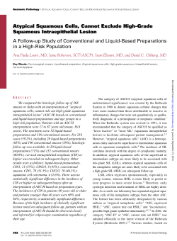 Atypical Squamous Cells, Cannot Exclude High-Grade