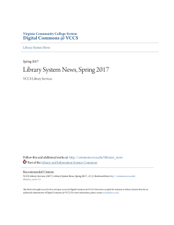 Library System News, Spring 2017