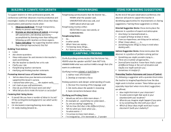 building a climate for growth paraphrasing stems for makiing