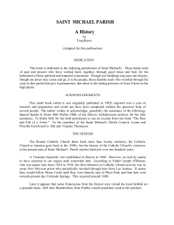 History of St Michael - Saint Michael Calhan