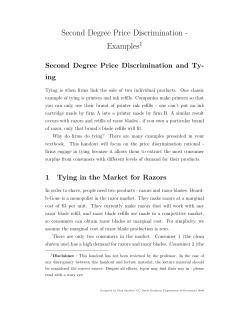 Second Degree Price Discrimination