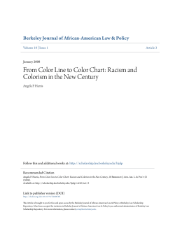 From Color Line to Color Chart - Berkeley Law Scholarship Repository