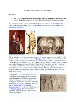 Neo-Classicism as a Movement