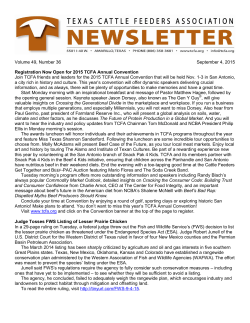 September 4, 2015 - Texas Cattle Feeders Association