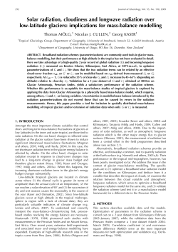 Solar radiation, cloudiness and longwave radiation over low